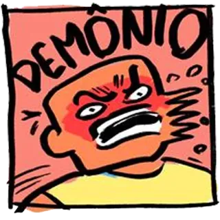 👿 dc3be329 DEMÔNIO angry, rage, cartoon, demon whatsapp sticker