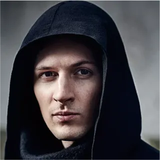 ✈️ 836dd467 người đàn ông, áo trùm đầu, khuôn mặt, chân dung, tối, nghiêm túc telegram sticker
