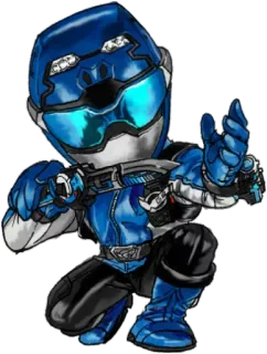 🦍 d34abfc3 ブルーレンジャー, スーパー戦隊, ちび, アクションフィギュア, アニメ telegram sticker