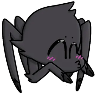 😘 64cfaab0 クモ, 漫画, 動物, クモ類, かわいい, 昆虫 telegram sticker