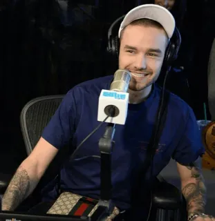 🌸 8d4def5b Liam Payne muzyk, piosenkarz, celebryta, osoba, mikrofon whatsapp sticker