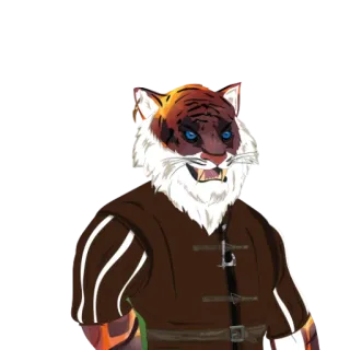 ♥️ 0bbc19fd tiger, anthropomorphic, furry, animal, character, fantasy telegram sticker