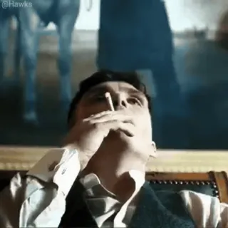 🚬 d7aa3c8b smoking, man, cigarette, portrait, suit telegram sticker