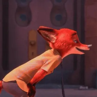 📍 48893524 Nick Wilde Zootopia cartoon, vos, Zootropolis, Nick Wilde, Disney, animatie, personage telegram sticker