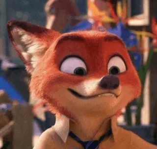 📍 c5ce64a9 Nick Wilde Zootopia vos, cartoon, disney, zootropolis, personage, dier, animatie telegram sticker