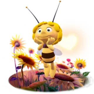 ❤️ 0df7115e Maya the Bee Biene, Cartoon, Blumen, Süß, Natur telegram sticker