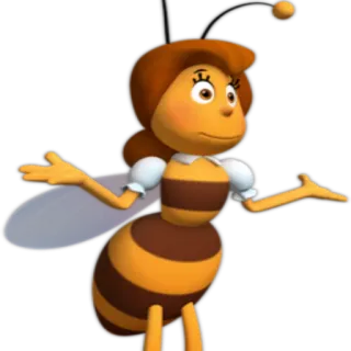 👱‍♀ 15fad9bb Maya the Bee Biene, Cartoon, animiert, Insekt, Natur telegram sticker