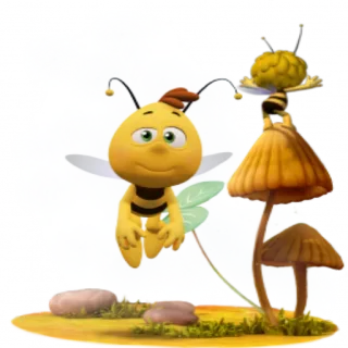 😴 24e81a58 Maya the Bee Biene, Cartoon, Tier, Animiert, Insekt telegram sticker