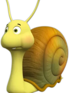 😶 91c47218 Schnecke, Cartoon, Gelb, Tier, Süß telegram sticker