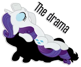 🤪 737dbebc Rarity My Little Pony The drama My Little Pony, Rarity, cartoon, drama, pony, animated whatsapp sticker