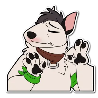 👌 198c241e มานุษยรูป, สุนัข, การ์ตูน, ภาพประกอบ, สัตว์, ขนฟู, ท่าโอเค telegram sticker