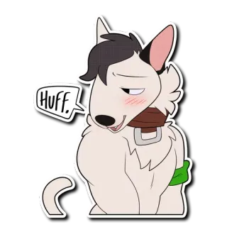 💦 4043a8cc HUFF. หมา, หอบ, สัตว์, การ์ตูน, น่ารัก telegram sticker