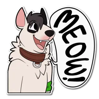 😺 a1865481 MEOW! หมา, สัตว์เลี้ยง, สัตว์, เหมียว, น่ารัก, สติกเกอร์ telegram sticker
