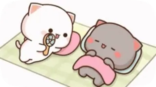 🦋 ab4983ec кошки, милые, каваий, спящие, фанат whatsapp sticker