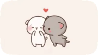 😘 b447e7c5 милый, любовь, поцелуй, животные, пара, каваий whatsapp sticker