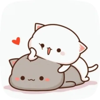 🥰 b7e5b9eb кошки, милые, животные, мультфильм, любовь, каваи whatsapp sticker