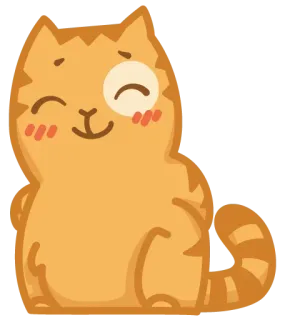 😊 0b447099 cat, kitten, cute, animal, orange, pet, domestic telegram sticker
