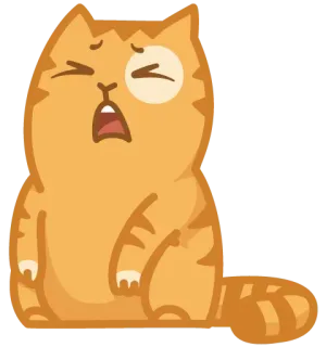 😨 78fc70a7 cat, cute, sad, upset, animal, orange, disappointed telegram sticker