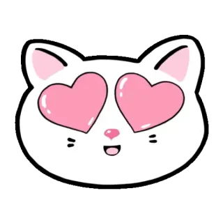 💟 80b00674 gato, corazón, kawaii, lindo, amor, animal telegram sticker