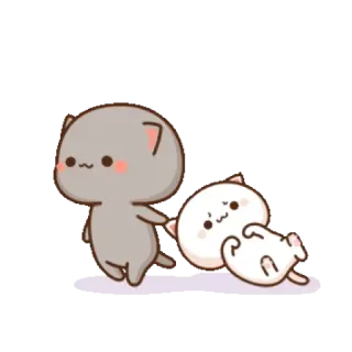 💟 de8364b6 gato, lindo, dibujos animados, animal, pegatina, kawaii telegram sticker