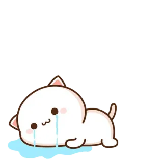 💈 003d3b2b gato, triste, chorando, fofo, emoji, kawaii whatsapp sticker