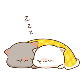 💈 0e26f2d1 gatos, dormindo, fofo, kawaii, animais whatsapp sticker