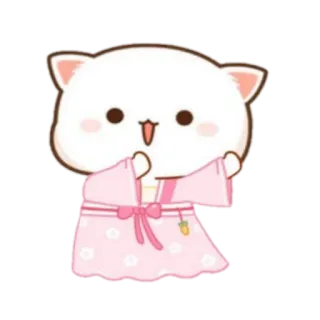 💈 68f31f6d gato, fofo, rosa, kawaii, desenho animado whatsapp sticker