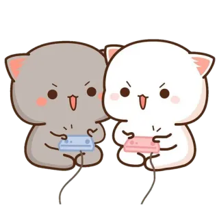 🎮 c7a80234 gatos, jogos, fofo, desenho animado whatsapp sticker