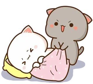 😴 9a77f39c кот, милый, каваий, персиковый кот, мультик, котёнок, стикер telegram sticker