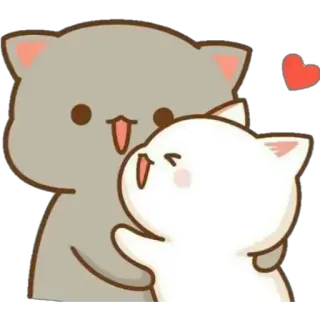 😚 b67ce9e0 кошки, милые, любовь, объятия, мультики, животные telegram sticker