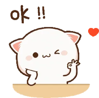 👌 2ad8789d 야 U милый, кот, сердце, ок, подмигивание, животное telegram sticker