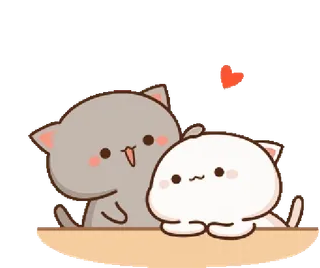 ☺️ 3f7386f1 кот, милый, кавай, стикер, животное, сердце telegram sticker
