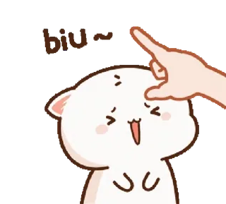 😩 b195af90 biu~~ милый, кот, стикер, очаровательный, мультфильм, каваи telegram sticker