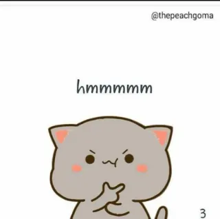 🤔 7f4b2d1b hmmmmmm cat, thinking, cute, meme, hmmm, cartoon telegram sticker