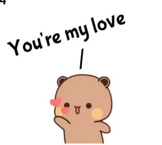 😂 806d62d2 You're my love love, bear, cute, cartoon, greeting telegram sticker