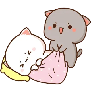 😴 07138363 кот, милый, игривый, мультфильм, животные whatsapp sticker