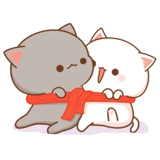 😍 1837c0b2 кот, милый, каваий, животные, мультфильм whatsapp sticker