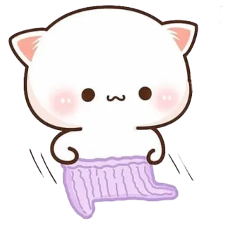 👗 48c4203f милый, кот, животное, мультик, свитер whatsapp sticker