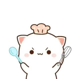🧑‍🍳 a62aaee4 кот, повар, готовка, милый, каваии whatsapp sticker