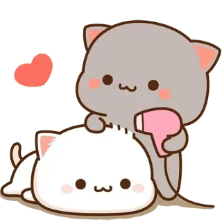 ☺️ 856d8000 Katze, süß, Pflege, Föhn, Tier, Freundschaft telegram sticker