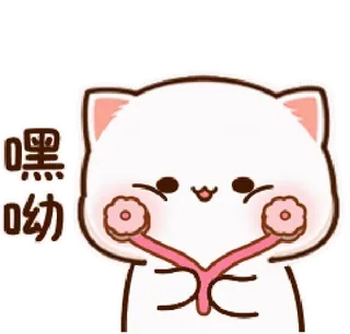 🪞 83f5f4ba 嘿 呦 chat, mignon, autocollant, animal telegram sticker