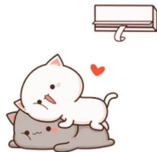 ❤️ 625d9869 고양이, 고양이, 사랑, 귀여운, 카와이 telegram sticker
