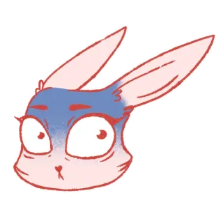 😱 dbe7495c coelho, adesivo, animal, desenho animado, fofo telegram sticker