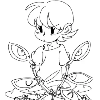 😔 63fd8417 Desenho animado, Arte de linha, Anime, Ilustração, Desenho telegram sticker