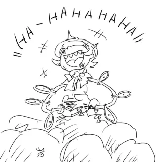 🤣 f8686150 HA-HA-HA-HA-HA-HA!!! rindo, desenho animado, engraçado, esboço, haha telegram sticker