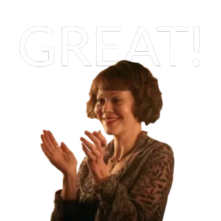 👏 89494c3f GREAT! applause, clapping, woman, great, celebratory, encouragement telegram sticker