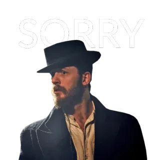 😞 de5cc75a SORRY apology, sorry, man, hat telegram sticker