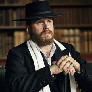 😐 7cce436e Alfie Solomons Peaky Blinders Tom Hardy, personaje, hombre, sombrero, retrato, traje, serie de TV telegram sticker