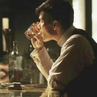 🥃 f1a70c17 bebiendo, alcohol, hombre, vaso telegram sticker