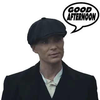 🌥 1a6efbd1 Thomas Shelby Peaky Blinders GOOD AFTERNOON 피키 블라인더스, tv 드라마, 토마스 셸비, 좋은 오후, 인용구, 킬리언 머피 telegram sticker